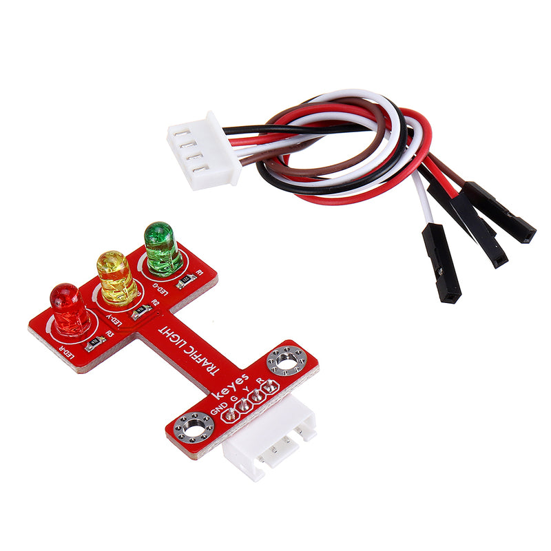 Keyes Brick LED Emitting Traffic Light Module(pad hole) Anti-reverse Plug White Terminal