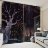 132*160cm Blackout Window Curtains Halloween Printed Curtains for Living Room Festival Decoration