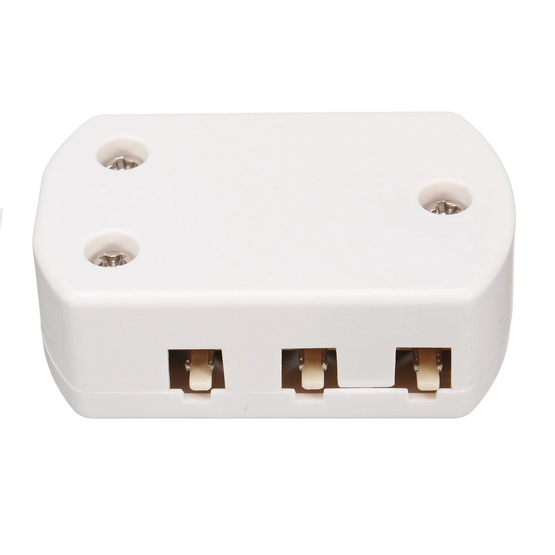 LED Light Connection Box Block Terminal Two Sides with 3 Holes for Cabinet Lamp Downlight Spotlight