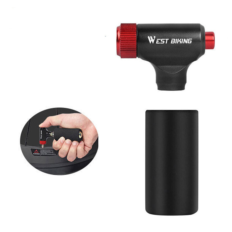 WEST BIKING Portable Mini Bike Pump Ultralight Air CO2 Inflator Cycling Pump Bike Ball Pump