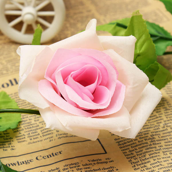 2.4m Artificial Plastic Rose Flower Green Leaves Garland Home Garden Wedding Party Decorations