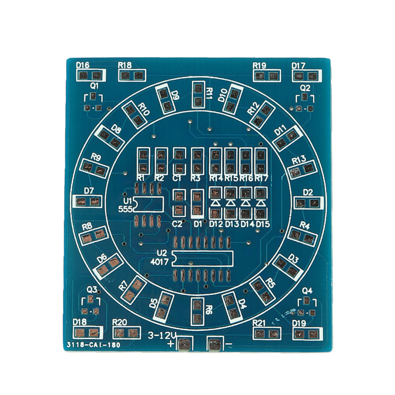 DIY SMD Component Soldering Practice Board Mini PCB Rotating LED Flash Kit