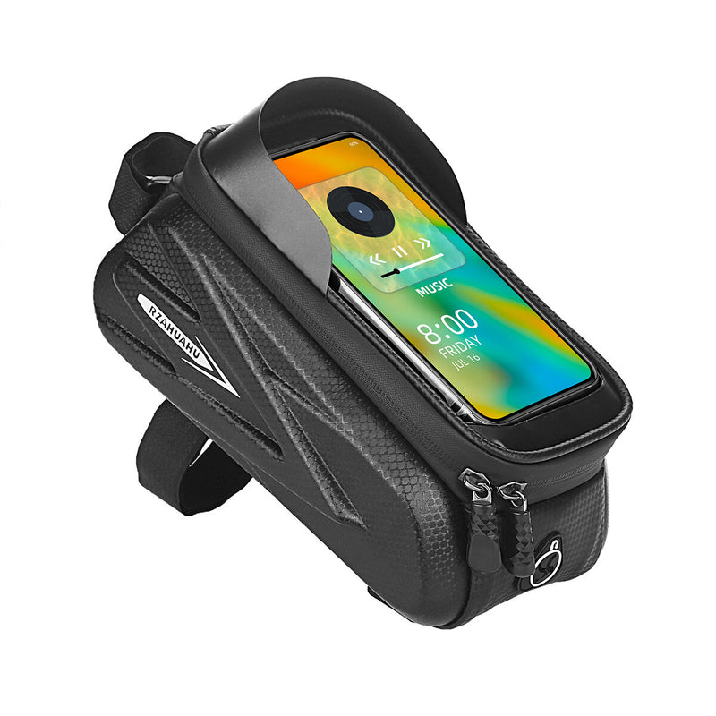 Bicycle Bag 1.5L Frame Front Tube Cycling Bike Phone Mount Bag Waterproof Phone Case Holder 7.2 Inches Touchscreen Bag Accessories