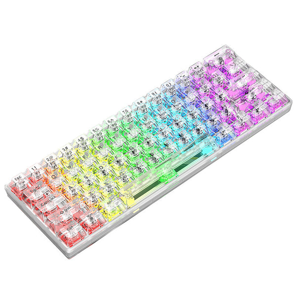 XUNSVFOX K30 61 Keys Mechanical Gaming Keyboard Hot Swappable RGB Type-C Rechargeable 60% Layout Gaming Keyboard