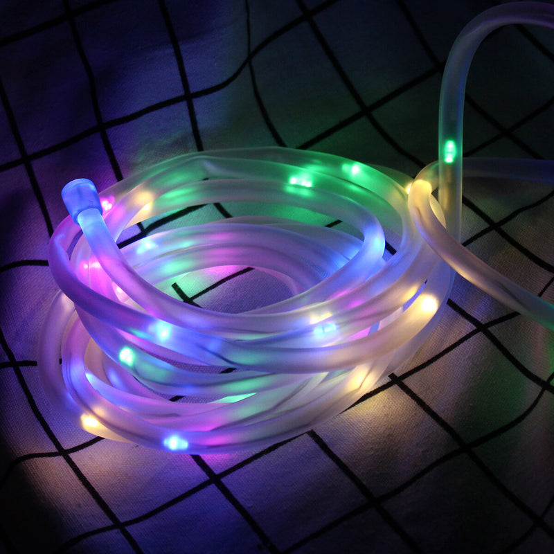 39FT 100 LED Solar String Rope Fairy Light Waterproof Xmas Wedding Party Decor Night Light