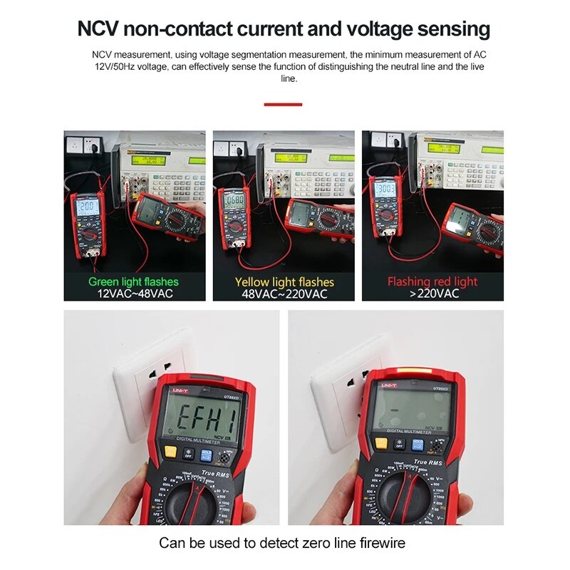 UNI-T UT89X UT89XD Professional Digital Multimeter True RMS NCV 20A Current AC DC Voltmeter Capacitance Resistance Tester