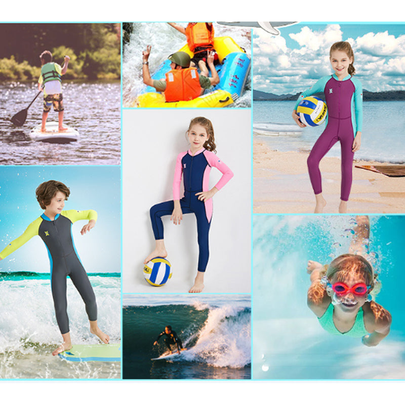 UPF50+ UV-Proof Children Full Body Wetsuits Kids Swimwears Diving Suits For Boys Girls Surfing Water Sports