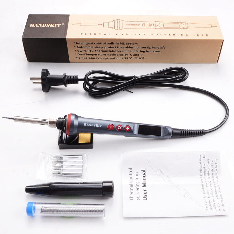 Handskit 90W 927 LED Digital Soldering Iron Kit 110V/220V Adjust Temperature Electrical Soldering Iron 4 Wire Core Welding Tools