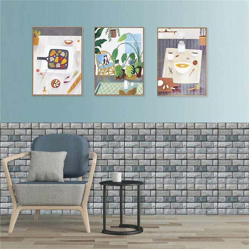 24Kind 3D Self adhesive Wallpaper PE Foam Wall Sticker Tile Brick Home Wall Decoration