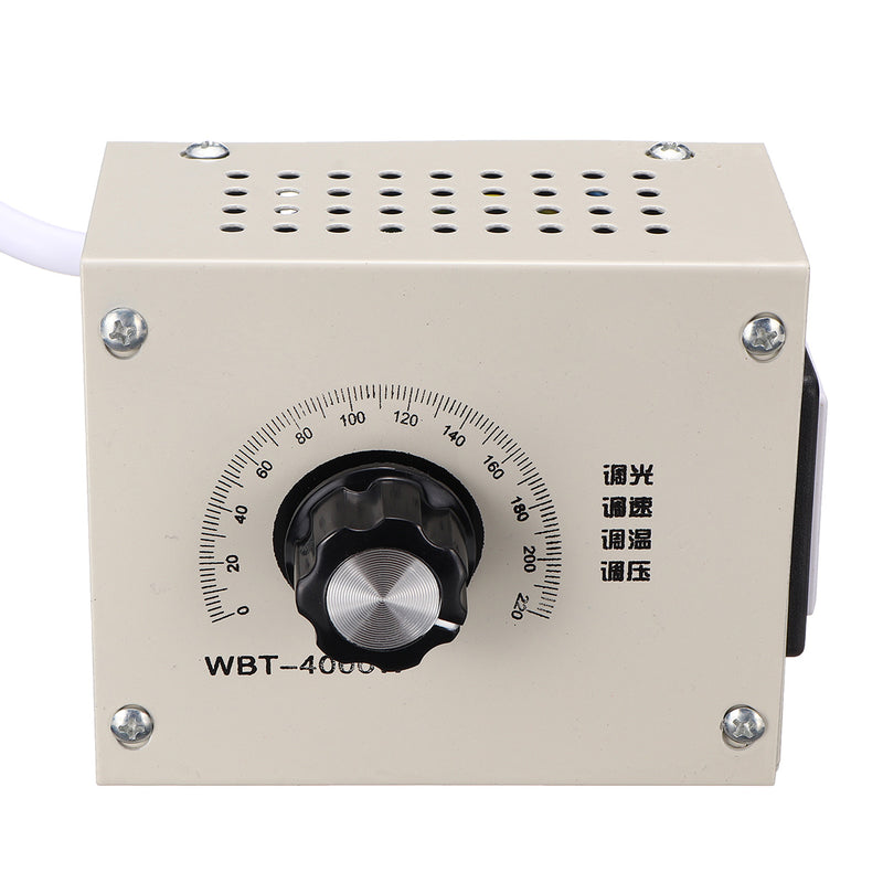 AC 0-220V 4000W Adjustable Voltage Speed Temperature Dimmer Controller For Thermostat Light Fan Motor Dimmer