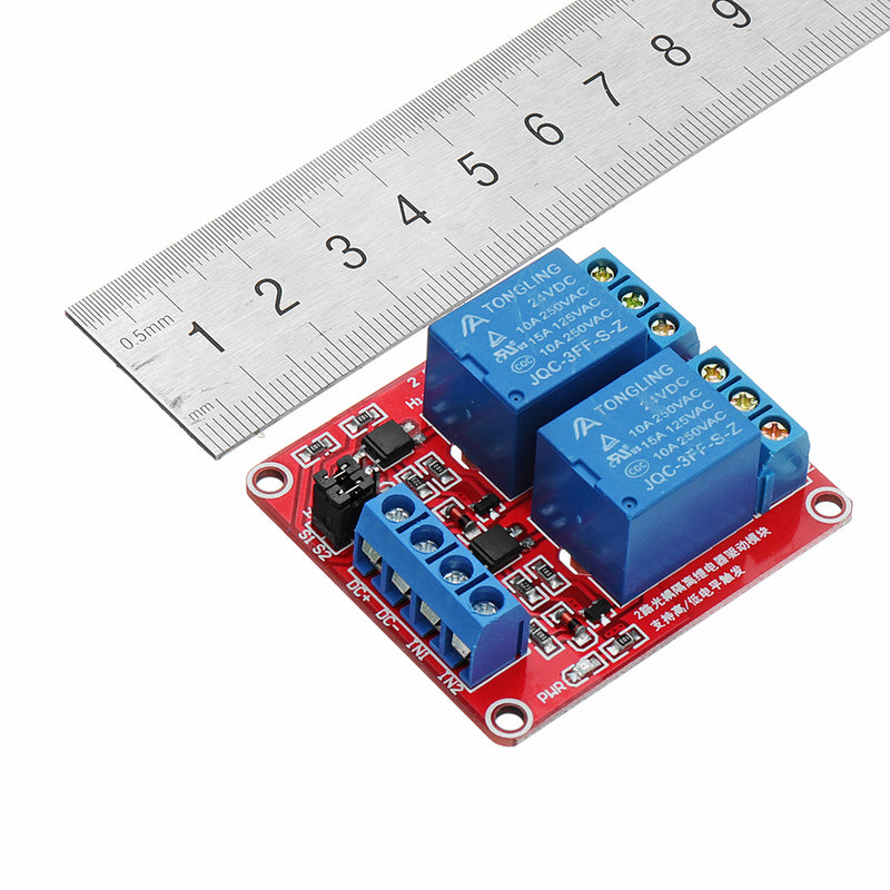 24V 2 Channel Level Trigger Optocoupler Relay Module Power Supply Module