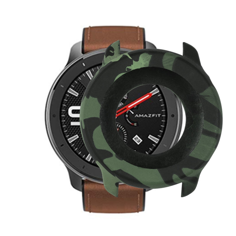 Bakeey Camouflage Soft Silicone Watch Case Cover Watch Cover Screen Protector for AMAZFIT GTR 47mm