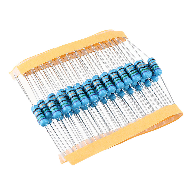 50-pack of 1W Metal Film Resistors at 75 ohms - 50pcs Resistor 1% ohm