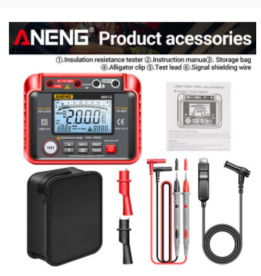 ANENG MH13 Megohmmeter Ohm Tester Digital Multimeter Megometro Insulation Earth High Voltage Resistance Meter Tester Tool