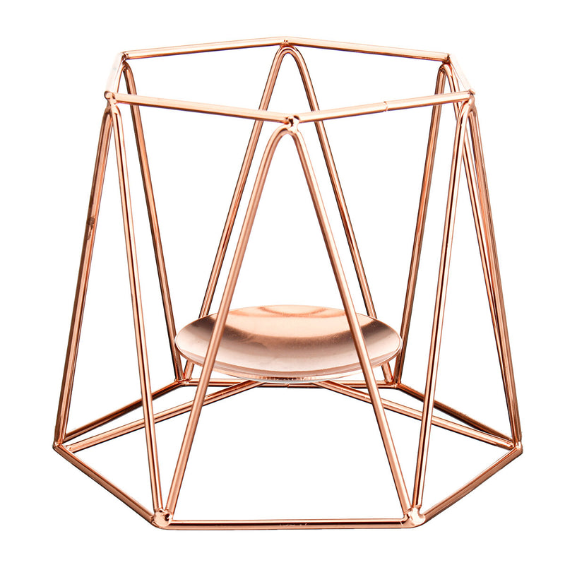 Metal Candle Holders Geometric Hexagon  Candle Holder Wedding Home Decor Tabletop Lantern