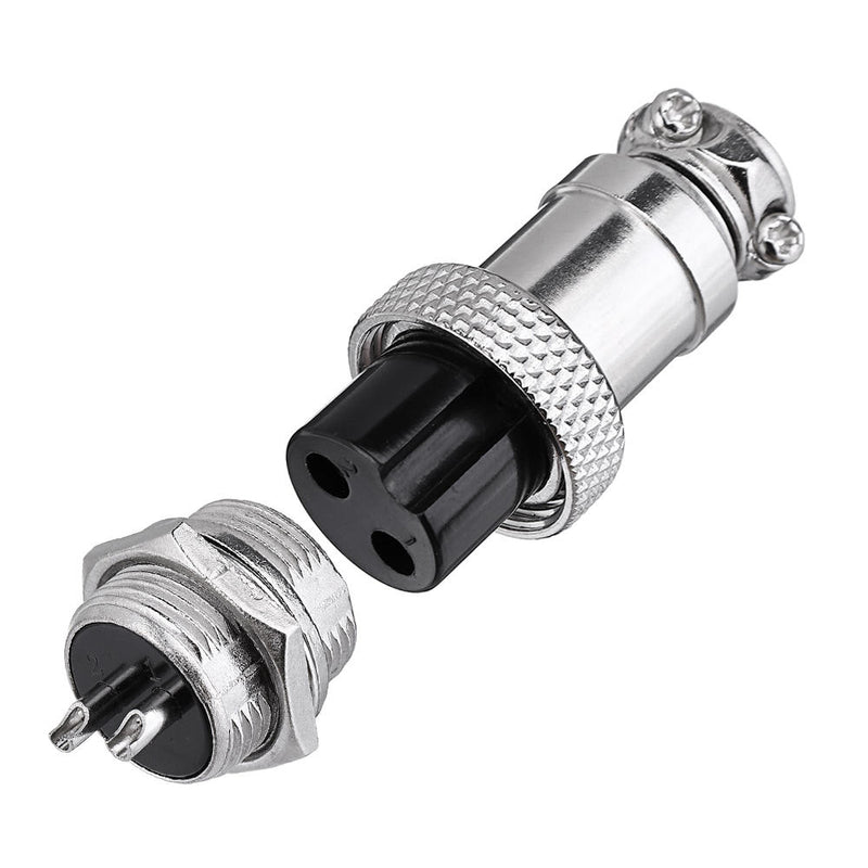 10pcs GX16-2 Pin Male And Female Diameter 16mm Wire Panel Connector GX16 Circular Aviation Connector Socket Plug