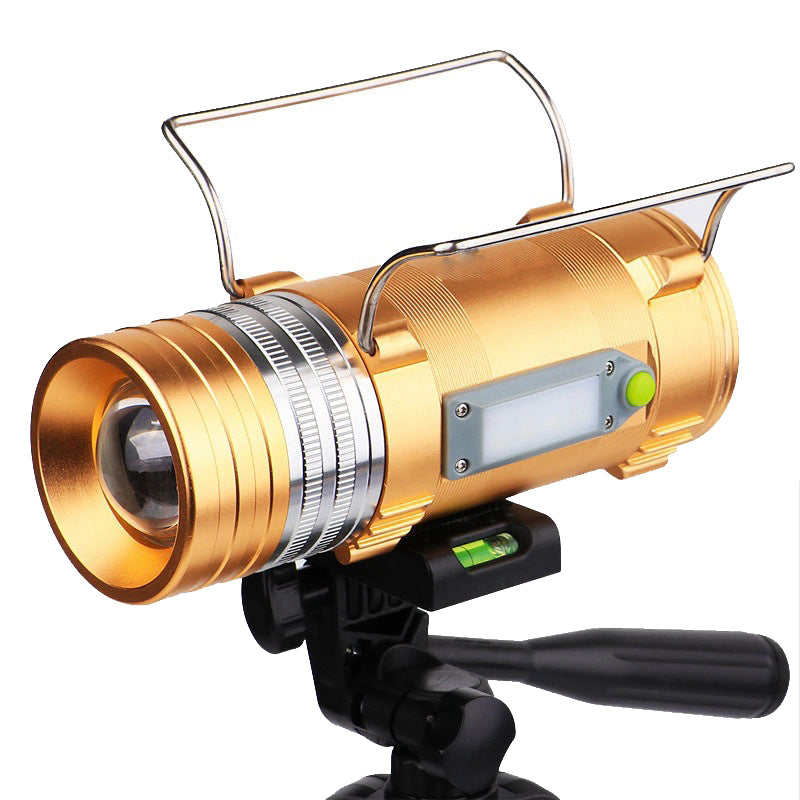 XANES 450LM 3-Color Zoomable LED Fishing Flashlight with 500M Range and Charger - 3 Color LEDs Rechargeable Lamp With