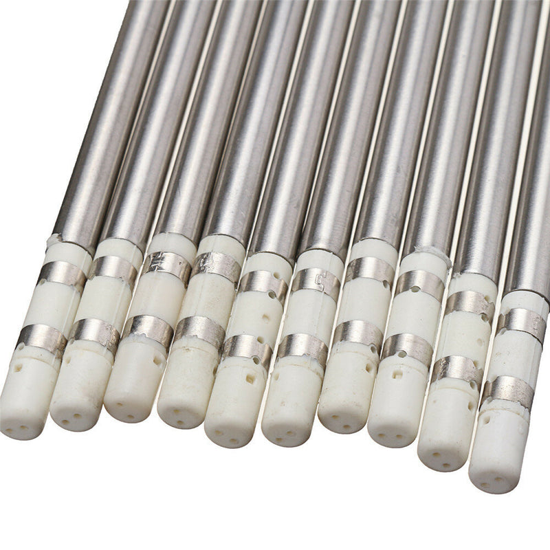 Drillpro 10pcs T12 Soldering Iron Tips Set for HAKKKO FX951 FX952