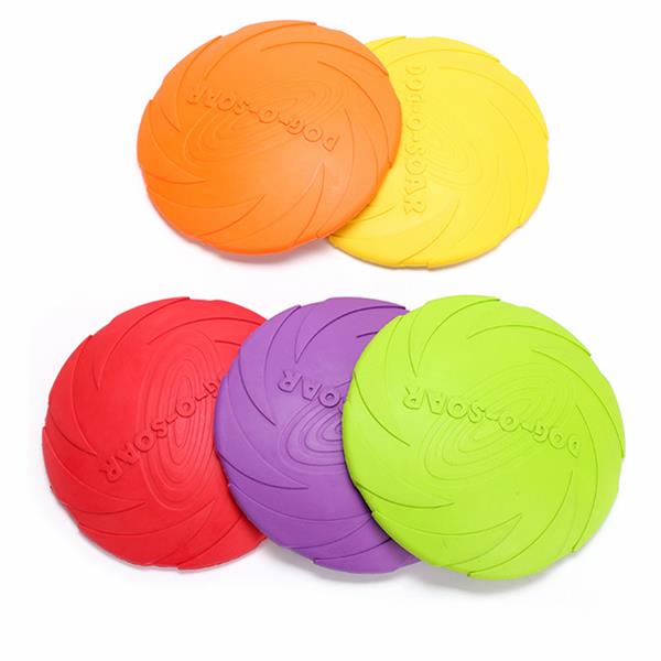 Yani-HP-PT5 Dog Pet Toys Natural Rubber Flying Catch Toy Pets Toy Soft Training Plate Floating Disc