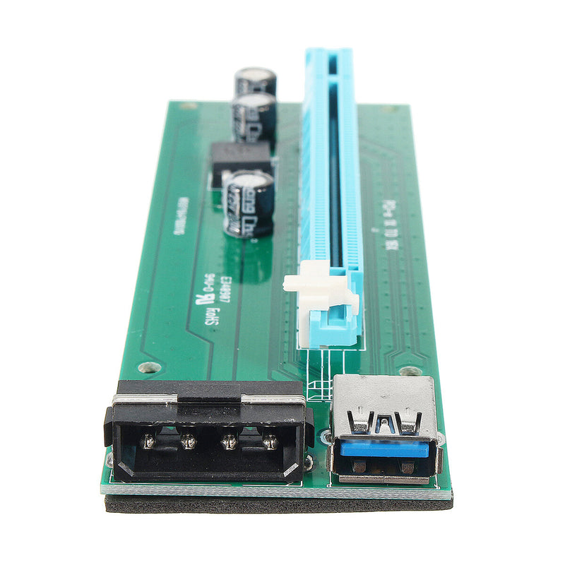 PCI-E 1X to 16X Mining Machine Enhanced Extender Riser Adapter With Power Cable.