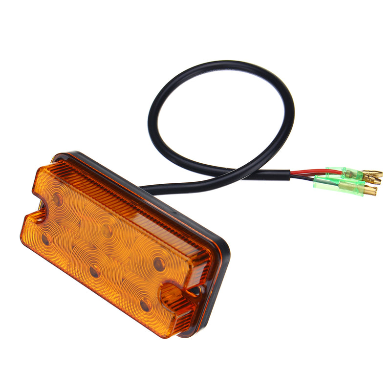 12V-80V 6 LED Indicator Amber Stop Rear Tail Lights For Boat Truck Trailer