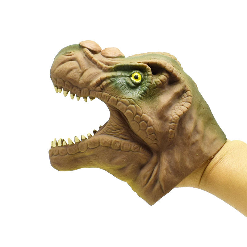 8CM TPR Plastic Dinosaur Hand Puppet Toy Novelties Toys Wearable Animal Toys