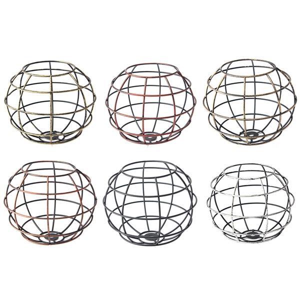 Iron Vintage Ceiling Light Fitting Lamp Bulb Sphere Shape Cage Bar Cafe Lampshade