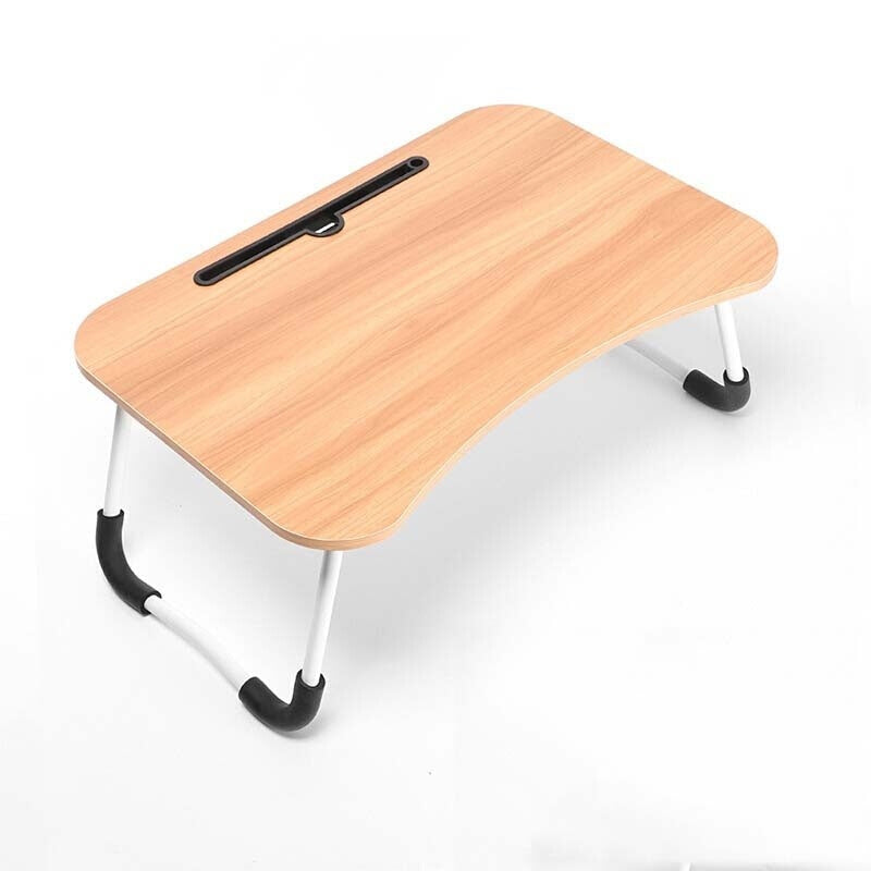 Portable Foldable Laptop Desk with Phone Slot Cup Holder Lazy Bed Study Desk for Home Office