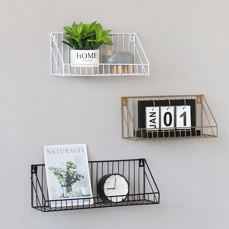 Bakeey Nordic Minimalist Wrought Iron Grid Wall Shelf Storage Shelf