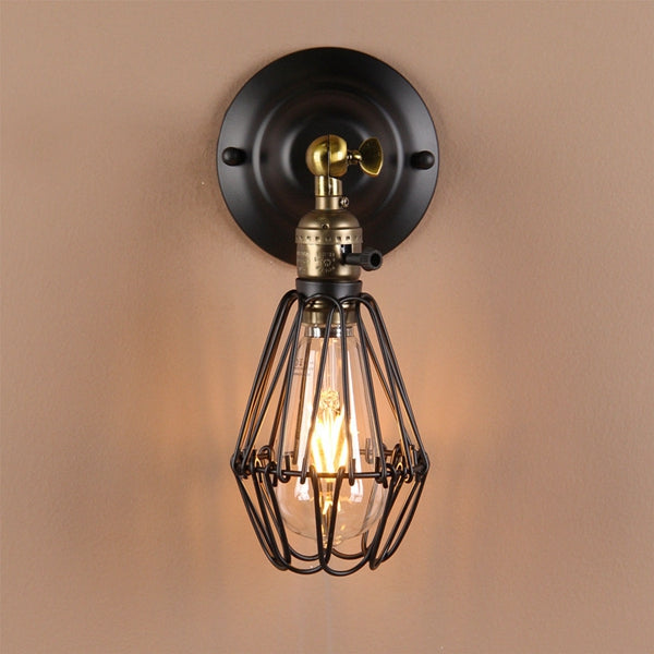 E27 Loft Metal Retro Vintage Rustic Sconce Wall Light Edison Lamp Bulb Fixture