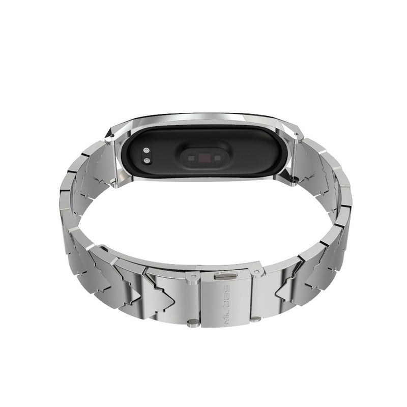 Mijobs V Type Full Steel Watch Band for Xiaomi mi band 5 Smart Watch Non-original