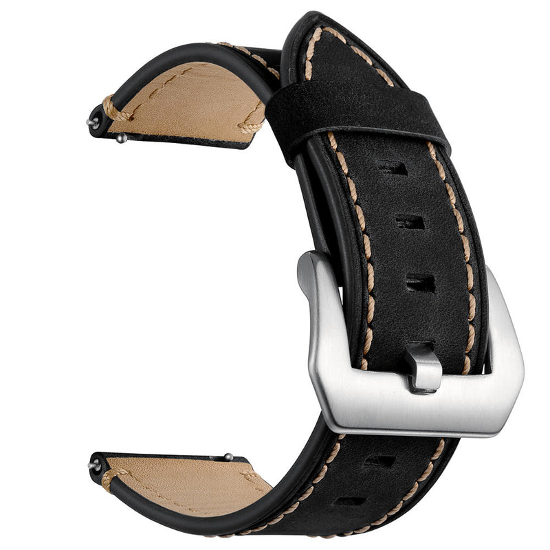 22mm Genuine Leather Watch Strap Watch Band for Huami Amazfit 2