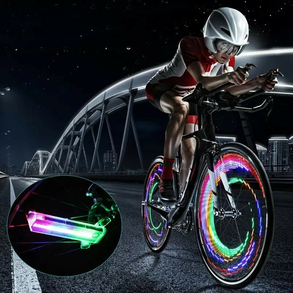 1PC Bicycle Lights With 30 Changing Patterns 32 LED Flashing Colors Bike Wheel Lights