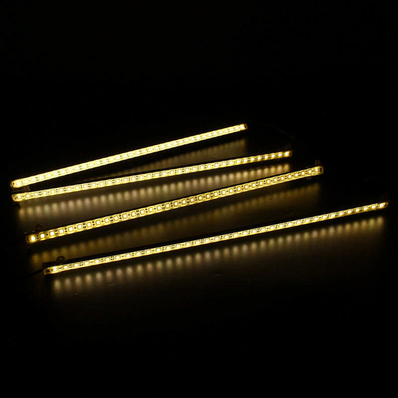 4PCS 50CM 5050SMD Waterproof LED Rigid Strip HardLight Connector Combo Kit for Outdoor Indoor DC12V