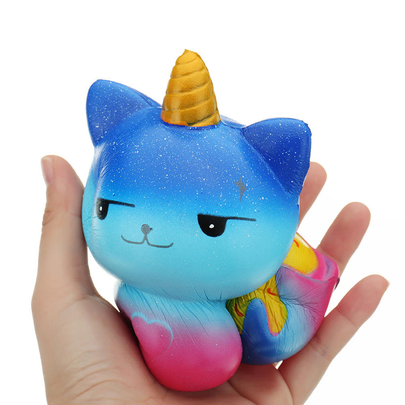 Galaxy Unicorn Cat Squishy 12*8.2CM Slow Rising Soft Collection Gift Decor Toy