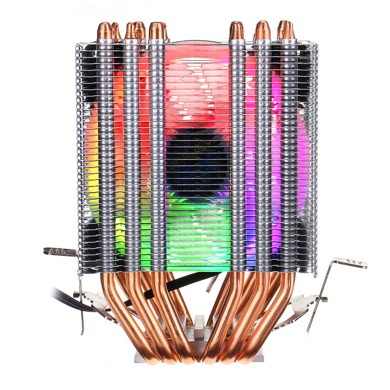 LED RGB CPU Cooler 6 Heatpipes 4Pin Cooling Fan for Intel 1155/1151/1150/775 AMD