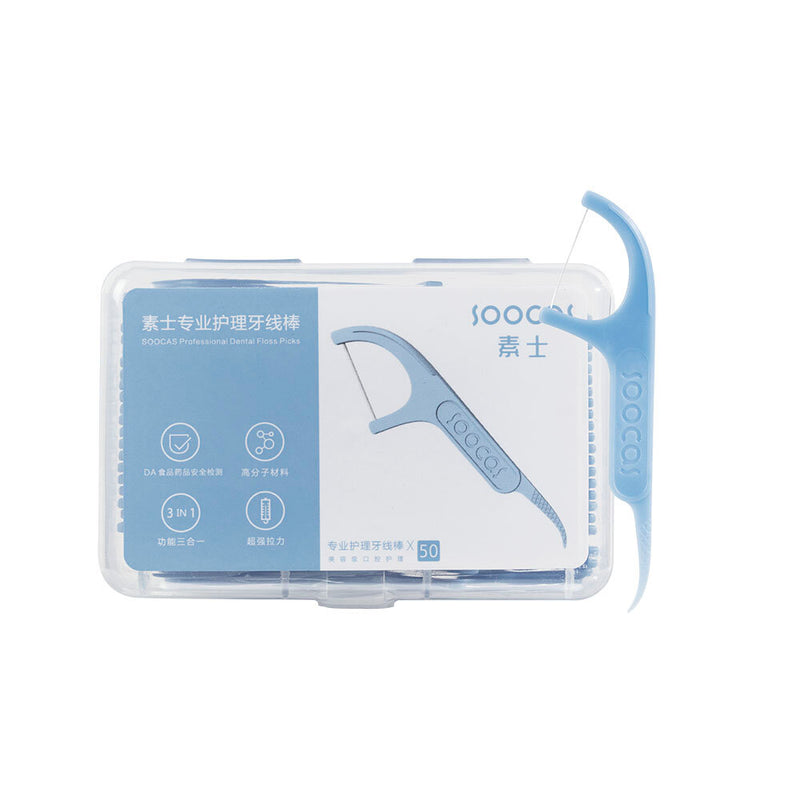 SOOCAS 50pcs Care Professional Dental Floss Ergonomic Design Testing Food Grade