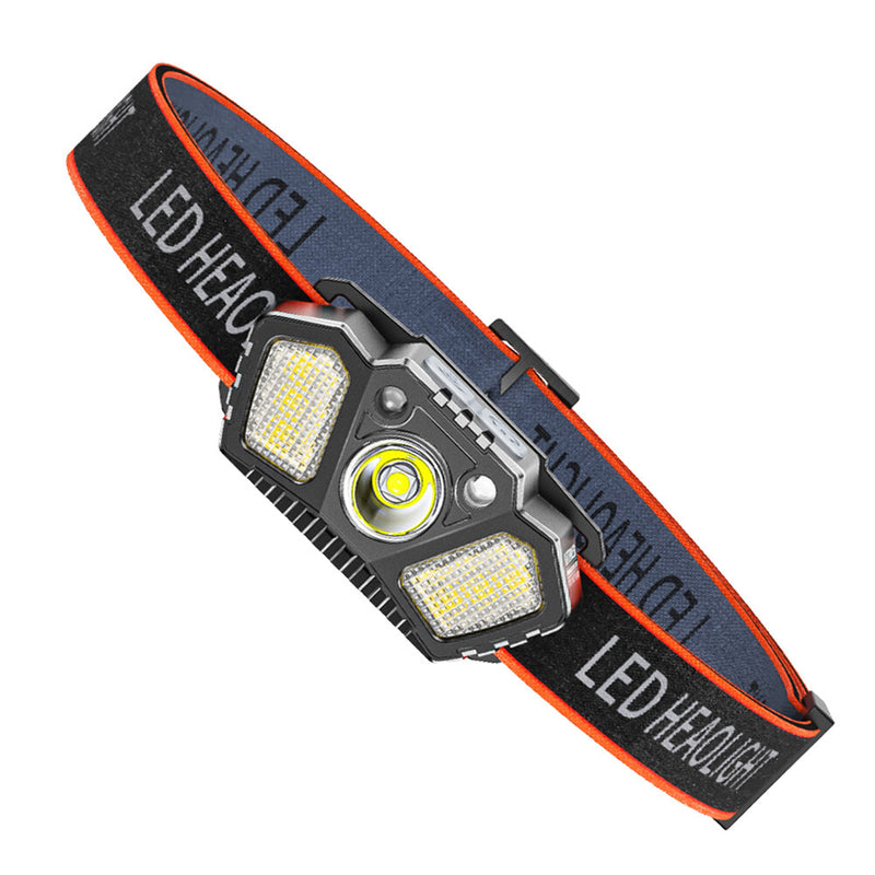 XPE+LED Headlight Smart Induction Camping Head Torch USB Rechargeable Head Lamp Waterproof 90 Rotation Headlamp