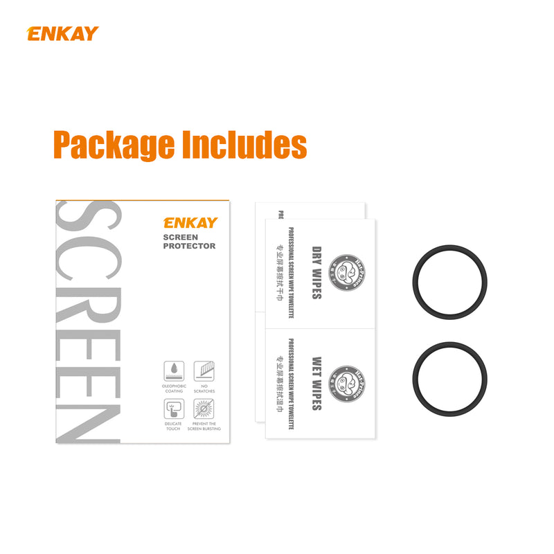 Enkay 2PCS 3D Curved Soft Edge + PMMA HD Anti-Scratch Full Coverage Screen Protector for Samsung Galaxy Active 2 44mm