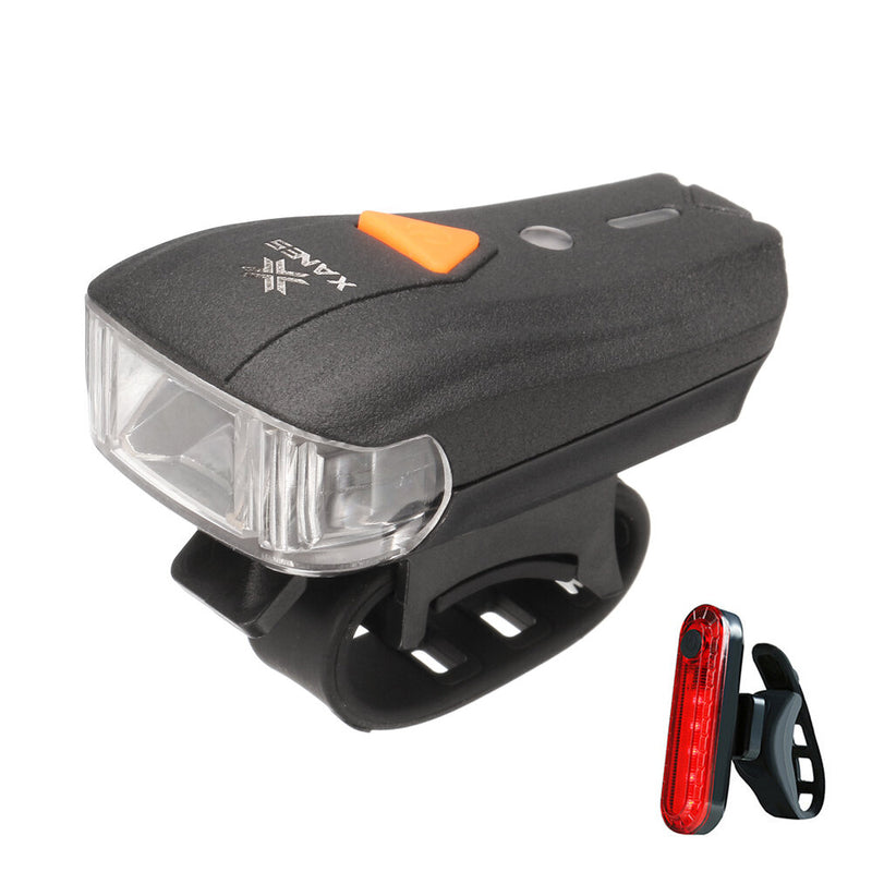 XANES Bike Light Set 600LM XPG + 2 LED Bicycle Headlight 5 Modes USB Charging with 4 Modes Taillight Warning Light