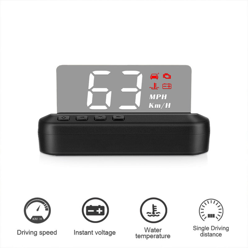 C100 OBD2 HUD Head Up Display Car Speedometer Fuel Consumption EOBD Projector Driving On-board Computer Auto Accessories