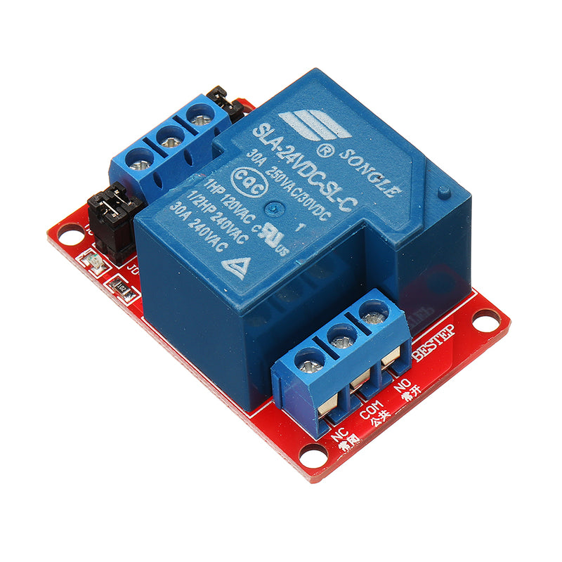 BESTEP 1 Channel 24V Relay Module 30A With Optocoupler Isolation Support High And Low Level Trigger