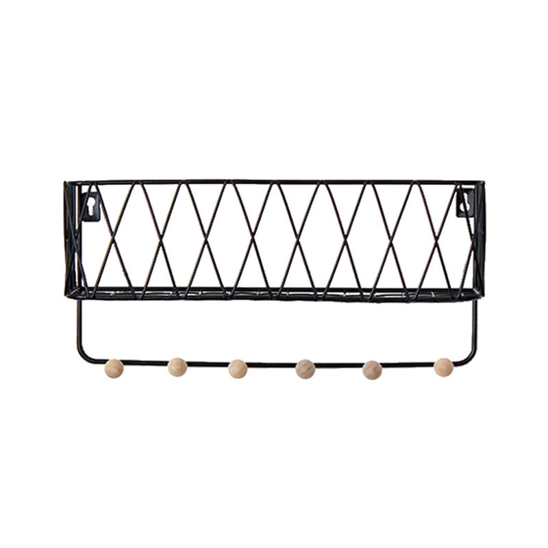 Bakeey Kitchen Rack Toilet Bathroom Wrought Iron Wall Storage Rack Hanging Basket