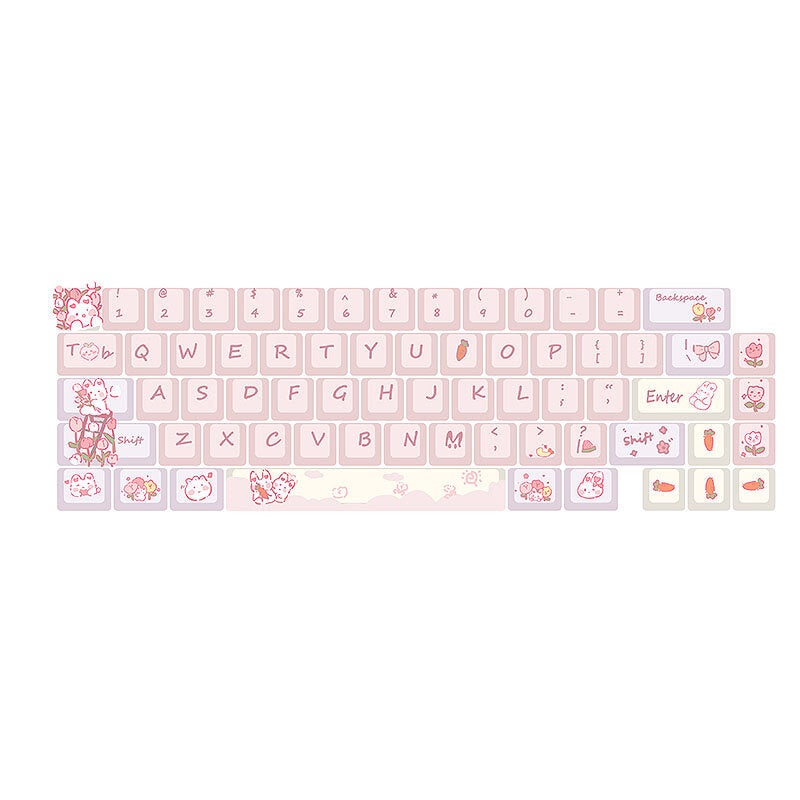 ZUOYA 66/148 Keys Animals PBT Keycap Set MDA Profile Five-sided Sublimation Custom Keycaps for Mechanical Keyboards