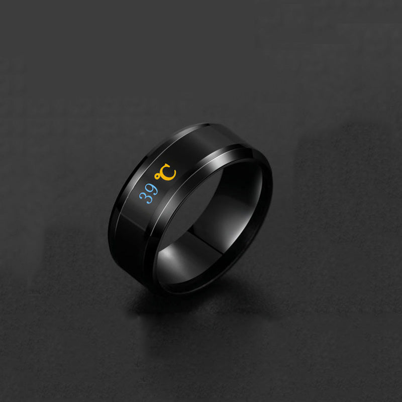 Bakeey Temperature Changing Color Sensing Literary Titanium Steel Tail Ring