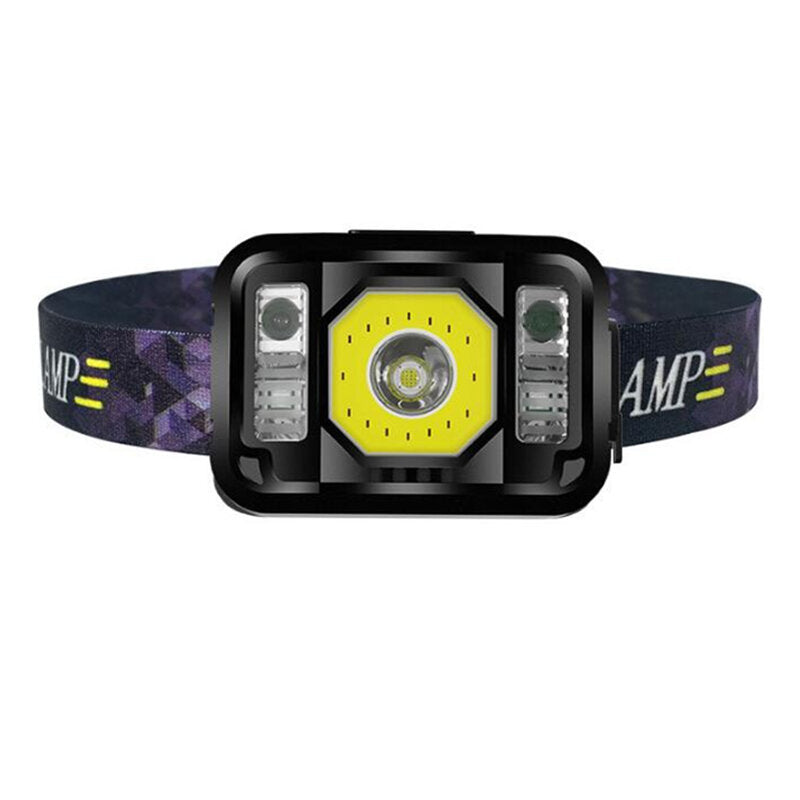 XPG+COB Sensor Headlamp Three Lights Source Strong Light Fishing Rechargeable Headlight Outdoor Super Bright Head-Mounted LED