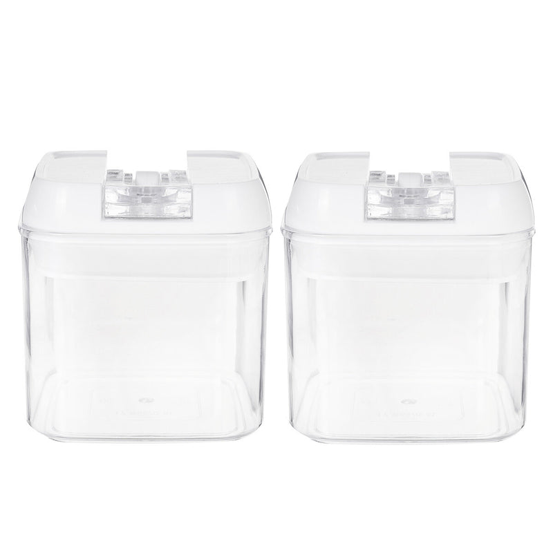 7PCS Airtight Stackable Dry Food Storage Container Cereal Transparent Kitchen