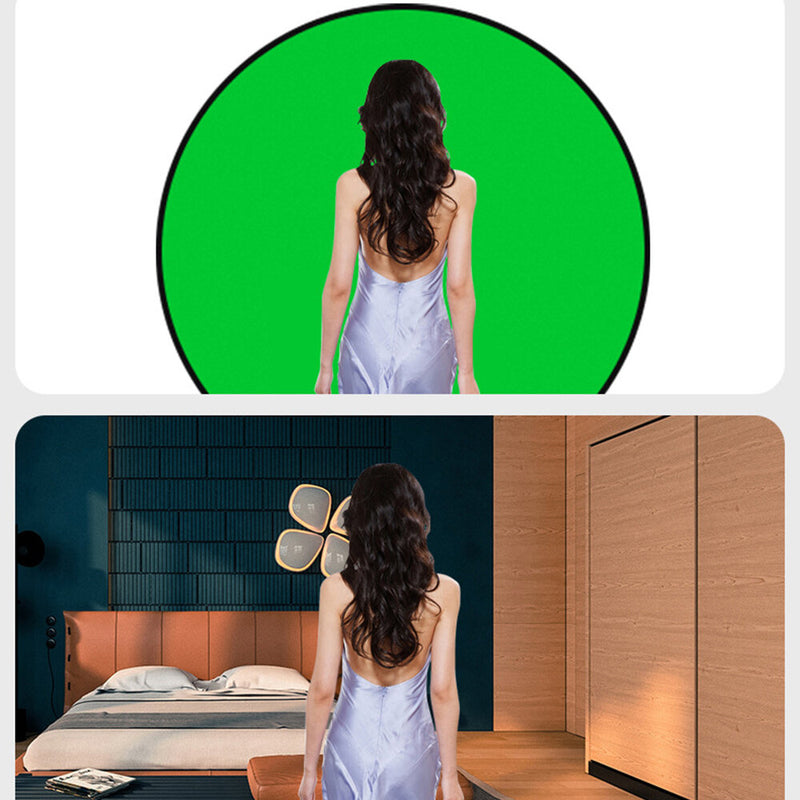 Backdrops Double-Sided Green Screen and Blue Screen 2-in-1 Collapsible and Reversible Background for Photography Gaming and Live Streaming