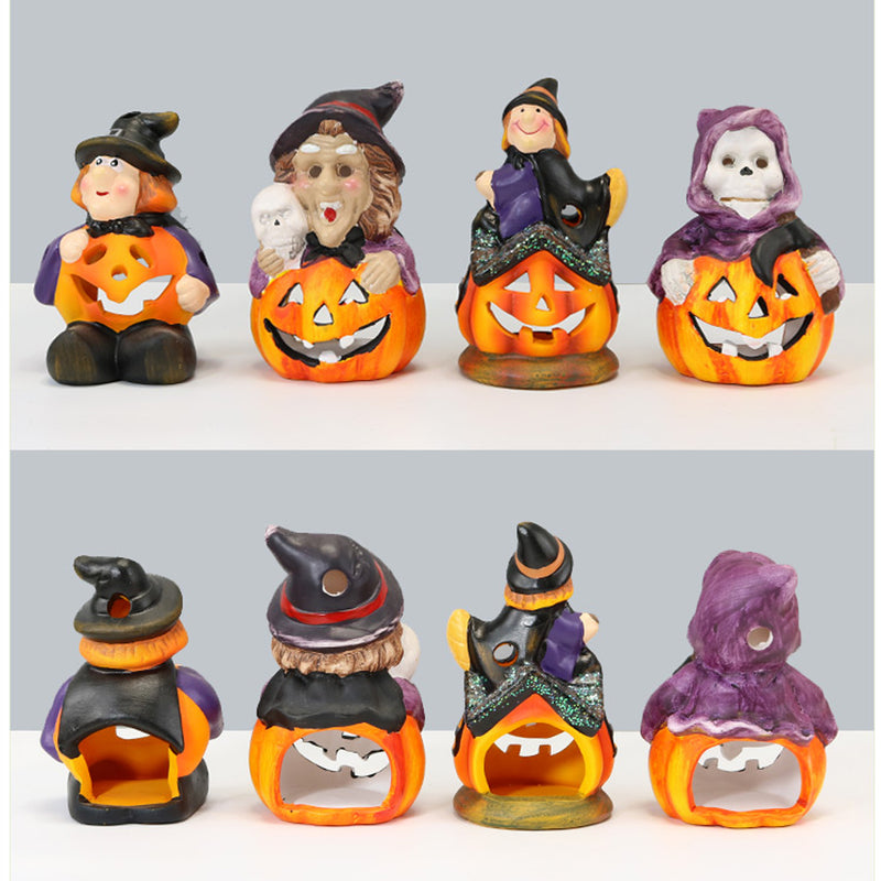 LED Halloween Witch Pumpkin Party Holiday Light Decor Home Desk Lamp Ornament