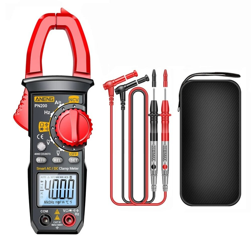 ANENG PN200 Digital Clamp Meter DC/AC 600A Current 4000 Counts Multimeter Ammeter Voltage Tester Car Hz Capacitance NCV Ohm Test